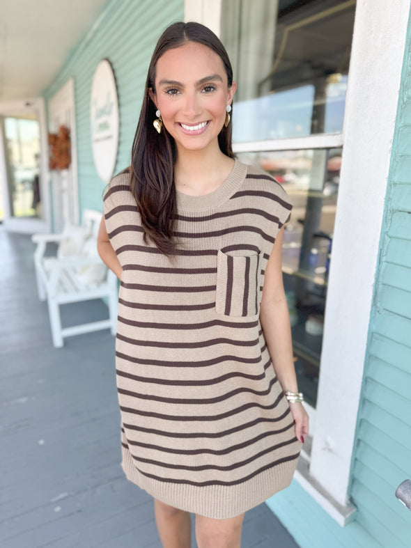 The Taupe Stripe Dress