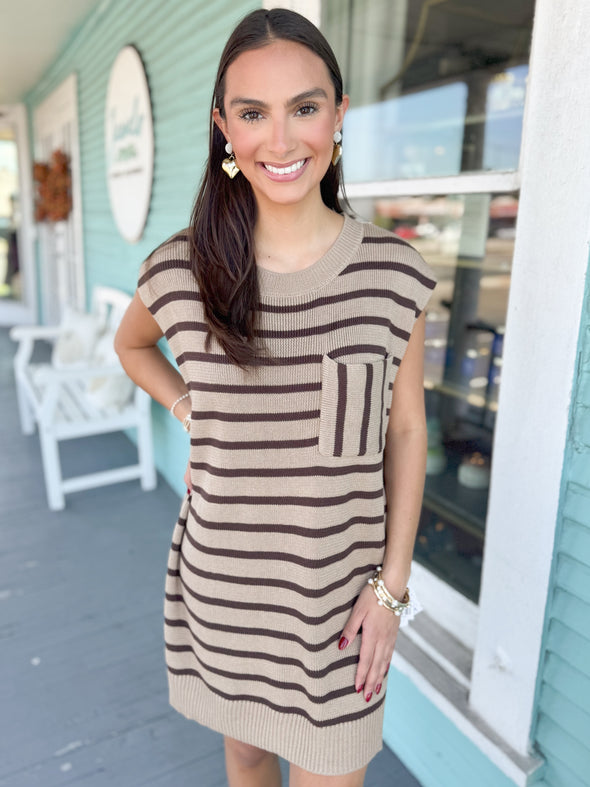 The Taupe Stripe Dress