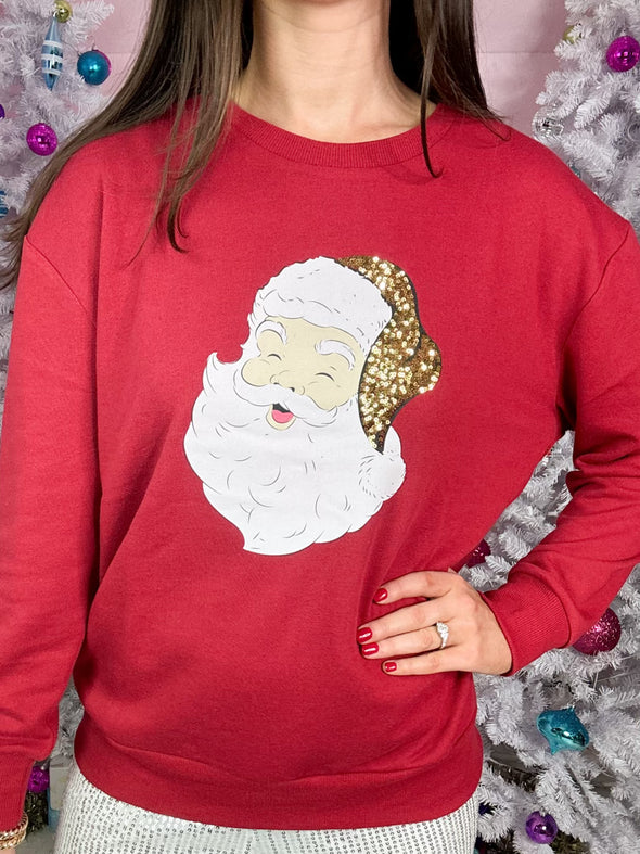 HoHoHo Santa Sequin Sweatshirt