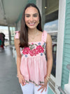 pink floral thml top 