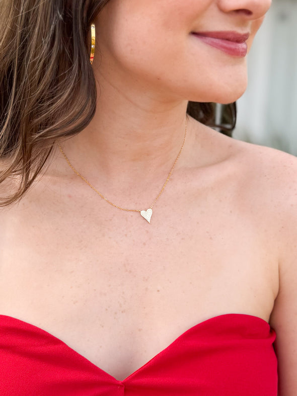 The Dylan Mini Heart Necklace-Gold