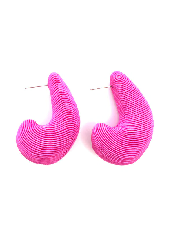 The Cord Wrapped Teardrop Earring (Multiple Colors)