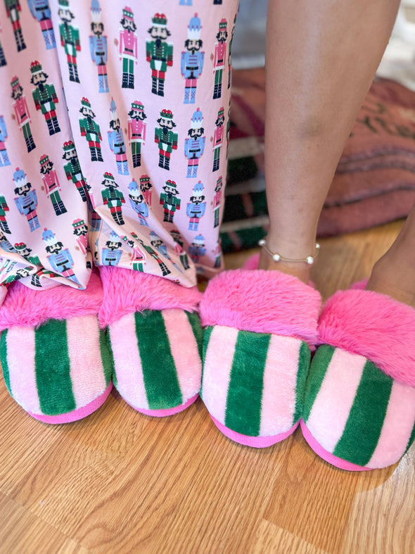 The Felicity Stripe Slippers