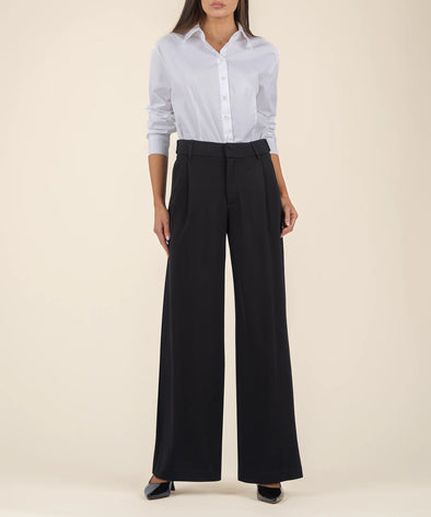 (KUT) The Cheryl High Rise Wide Leg Trouser-Black