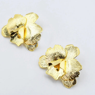 Orquidea Gold Flower Stud