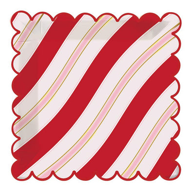 Foil Scallop Plate-Stripe