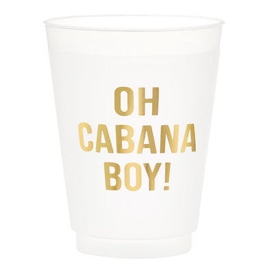 Oh Cabana Boy Frosted Cup Set