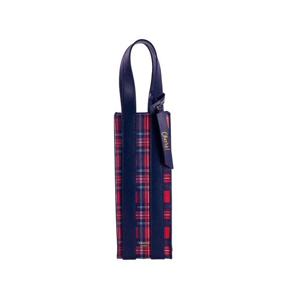 (Draper James) Wine Tote-Angie Plaid