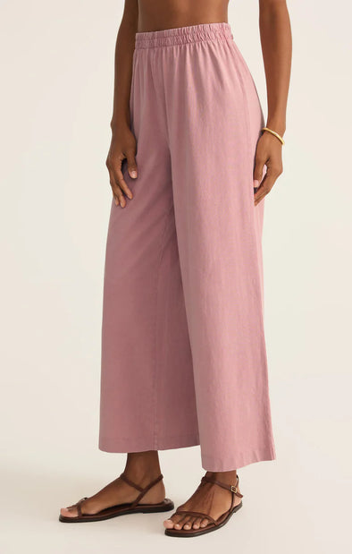 (Z Supply) The Scout Flare Pant-Pink Smoke