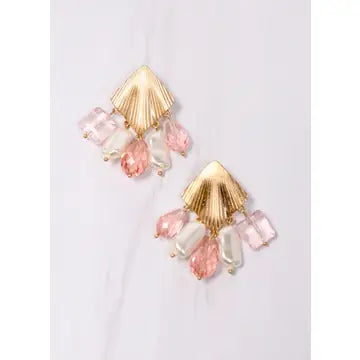 Hebron Embellished Drops-Pink