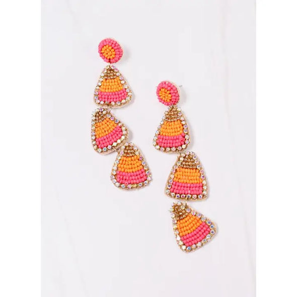 The Candy Corn Dangle Earrings