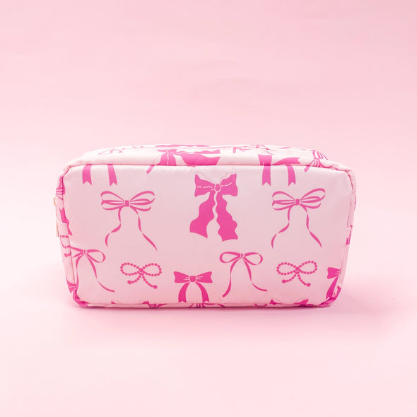 The Pink Bow Cosmetic Pouches- 2 sizes