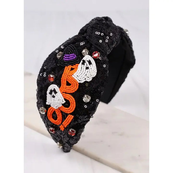 The Boo Black Sequin Headband