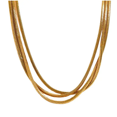 The Leah Multi Chain Necklace-Gold