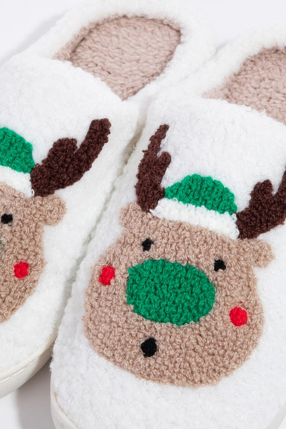 The Reindeer Soft Slippers-Green