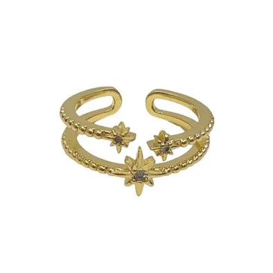 The Triple Star Adjustable Ring