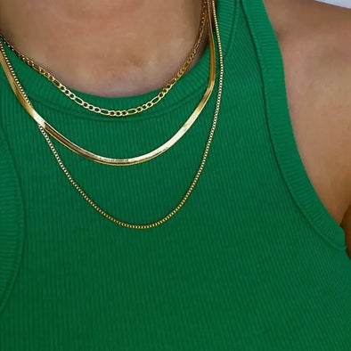 The Tori Multi Link Necklace-Gold