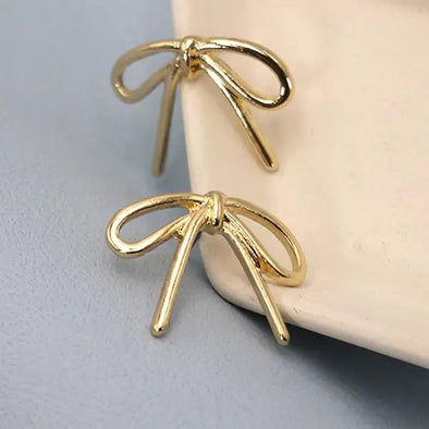 The Chic Bow Earring-Gold