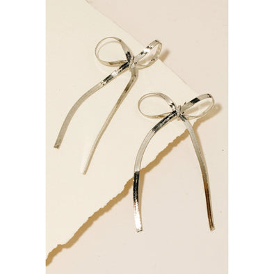 The Flat Bow Studs-Silver