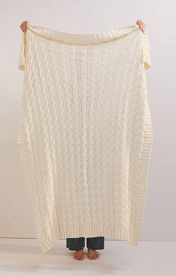 (Z Supply) Plush Cable Knit Blanket