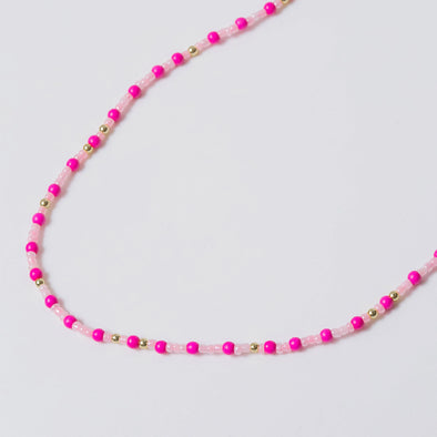 pink beaded necklace 