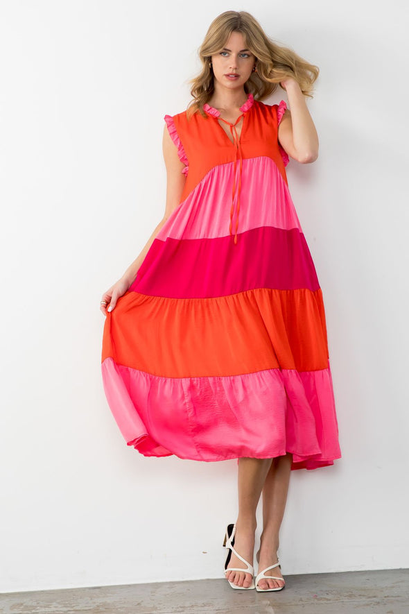 (THML) The Rebbie Midi Dress